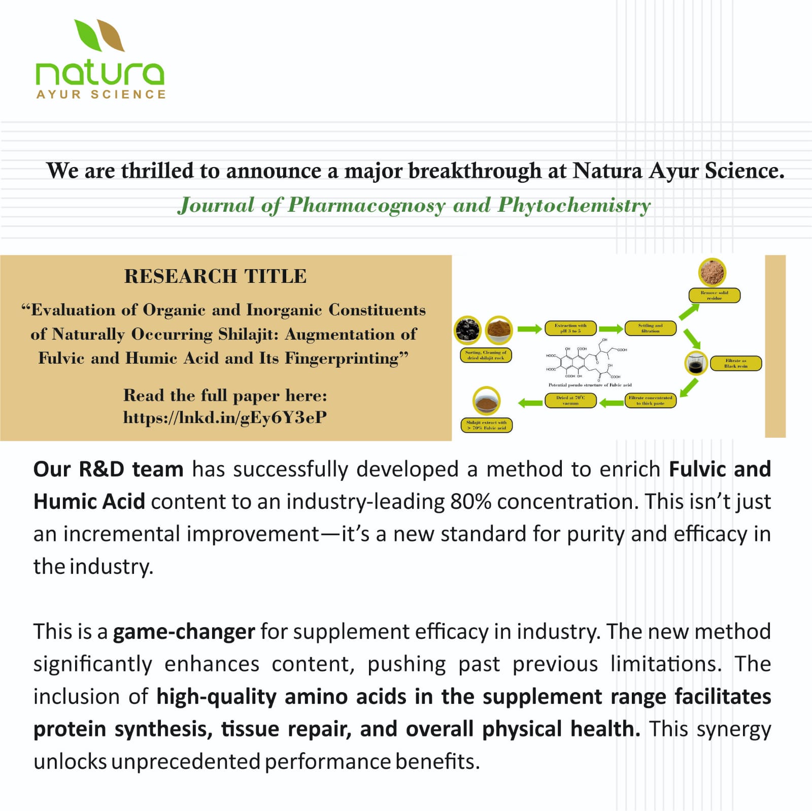 Preview of the shilajit research paper